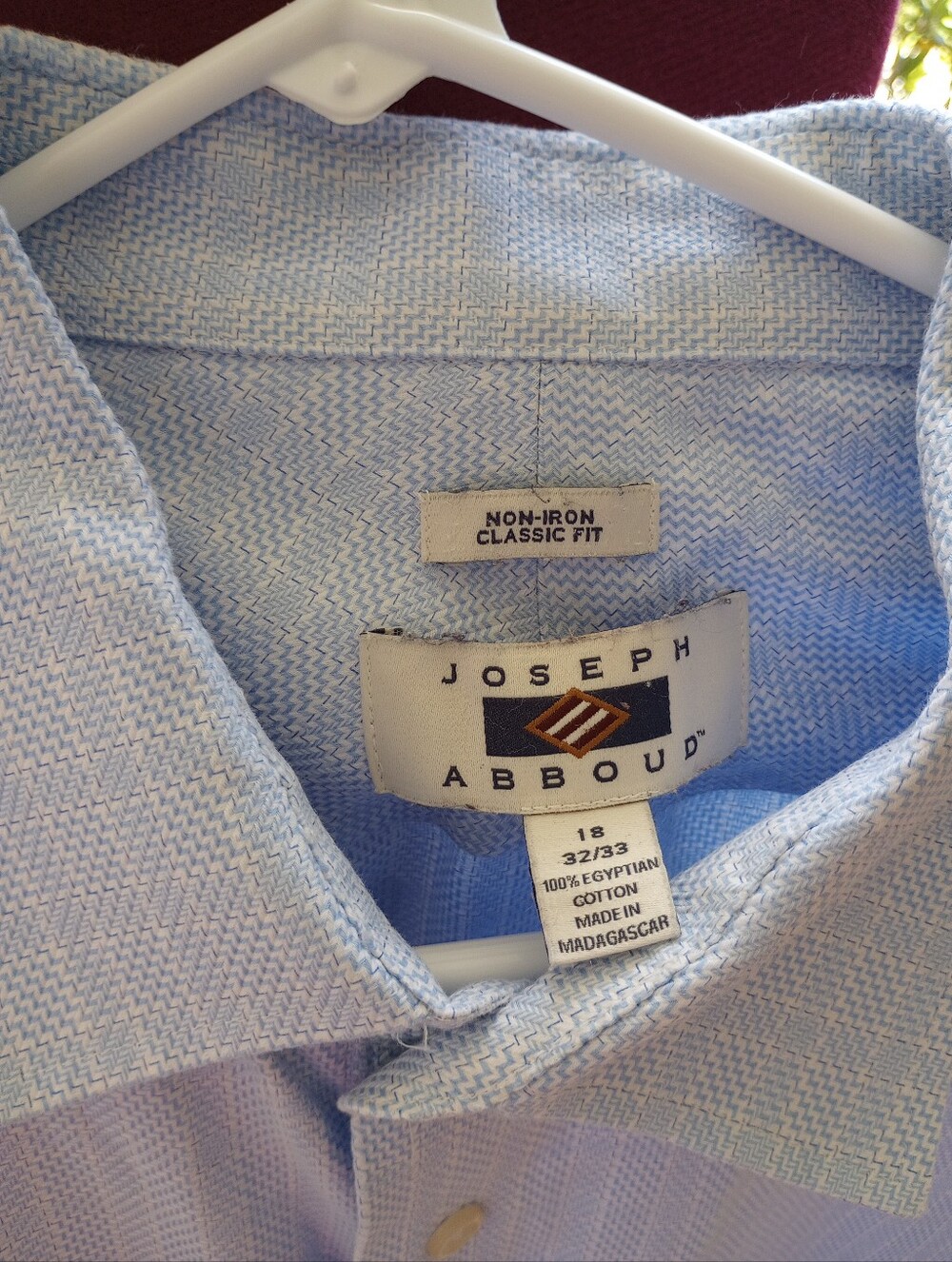 Joseph Abboud Light Blue Patterned Dress Shirt